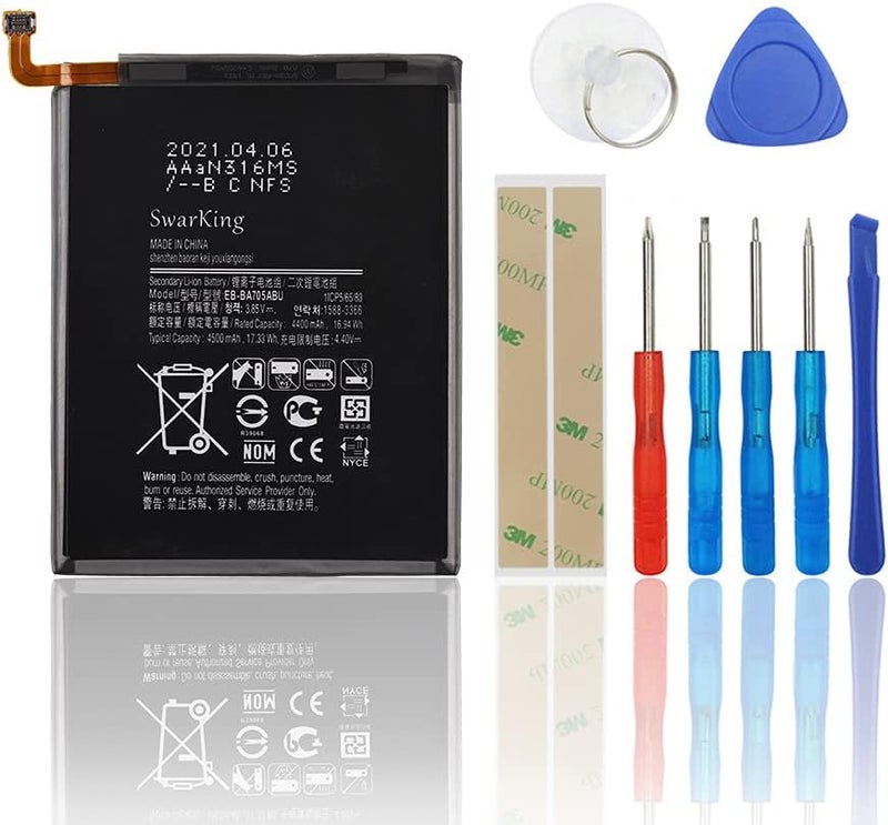 SwarKing Replacement Battery Compatible with EB-BA705ABU Samsung Galaxy A70 A705 SM-A705 with Toolkit - Image 1